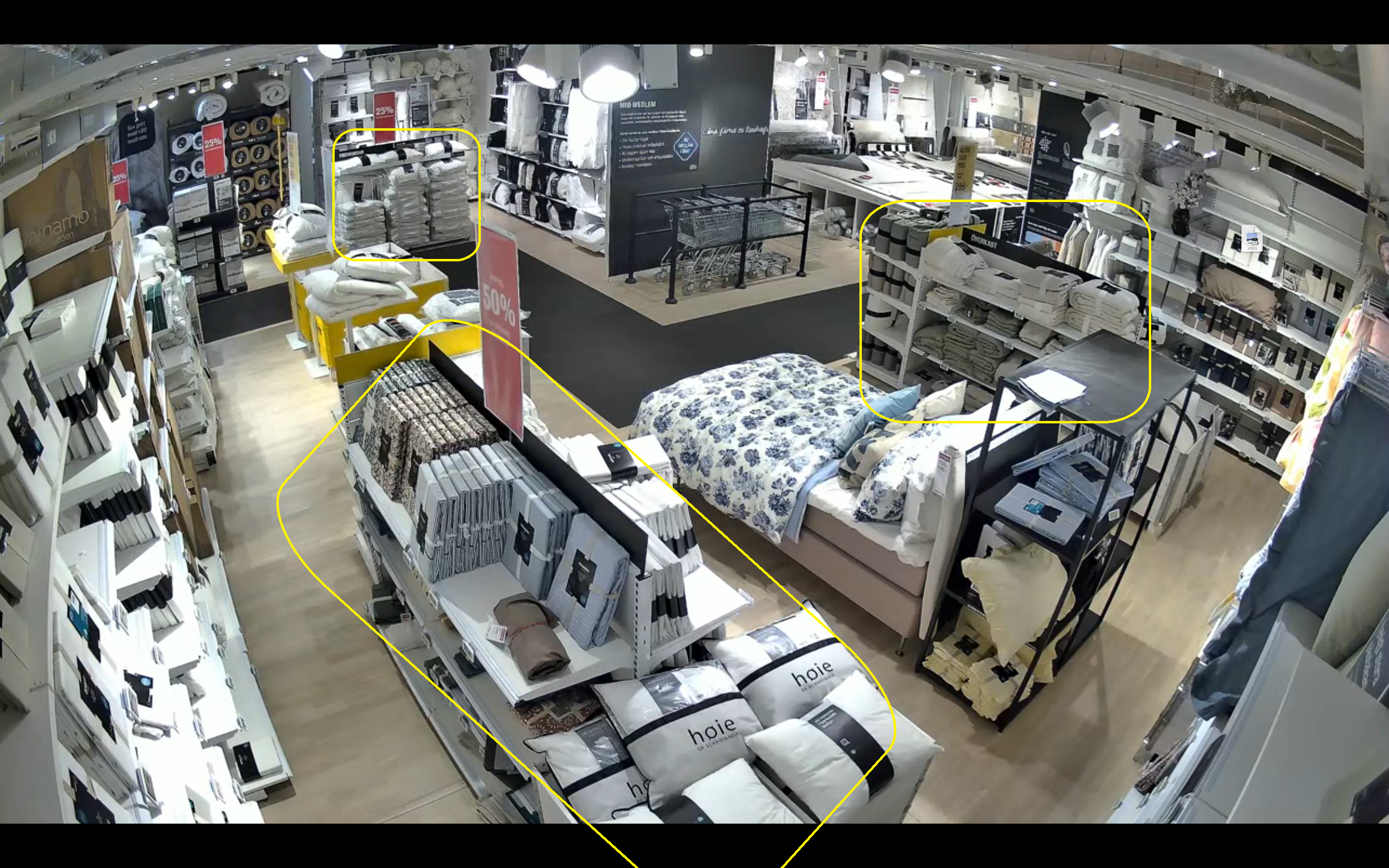 Sängkläder avdelningen – Visuell och fysisk vägg