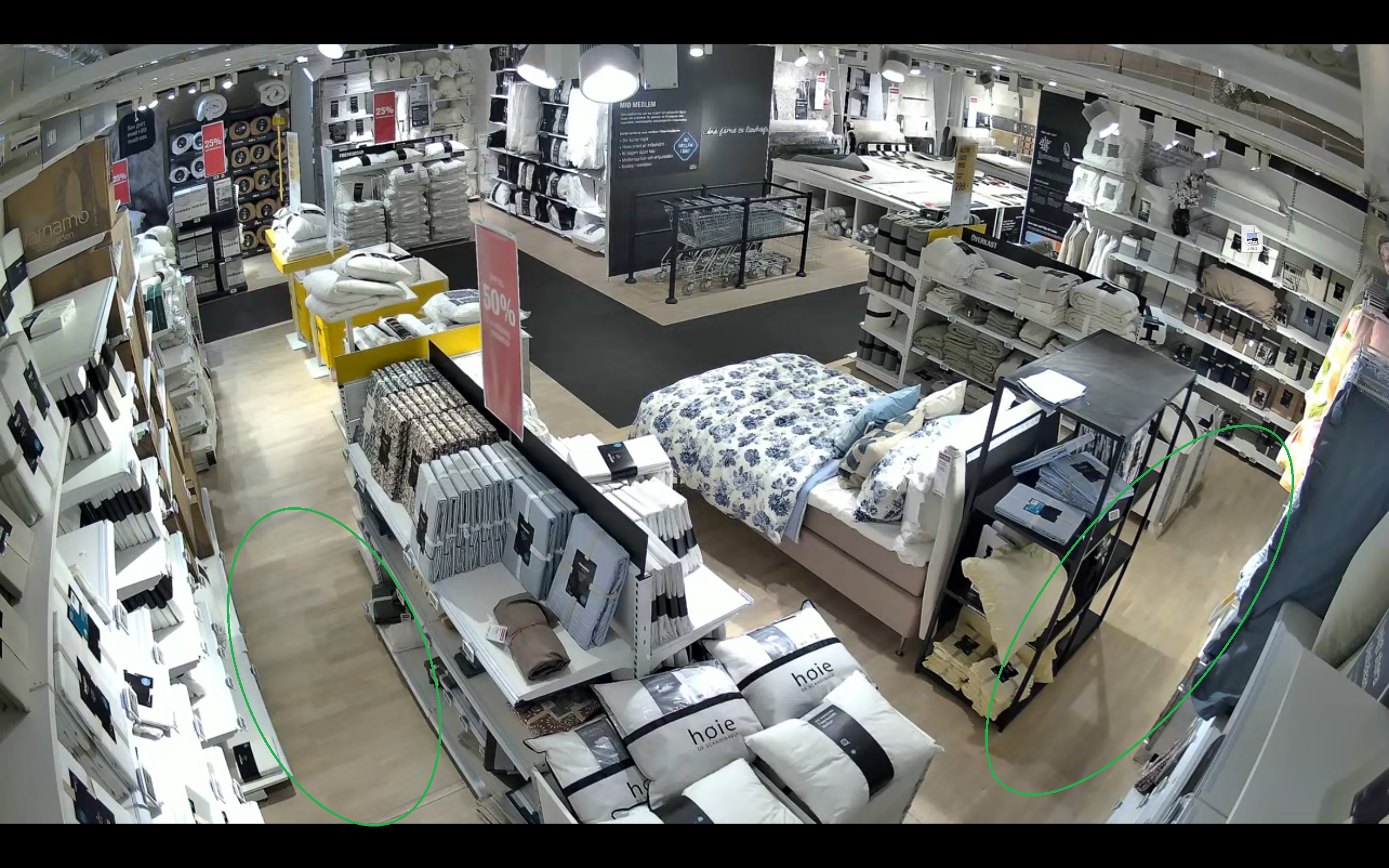 Sängkläder avdelningen – Trånga passager